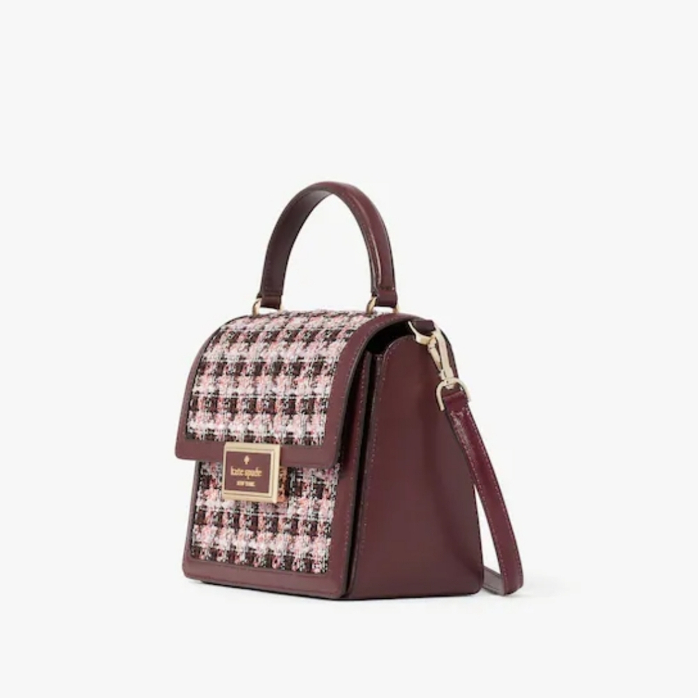 Kate ♠️ Spade  Reegan Top Handle Tweed Crossbody - Picture 13 of 16